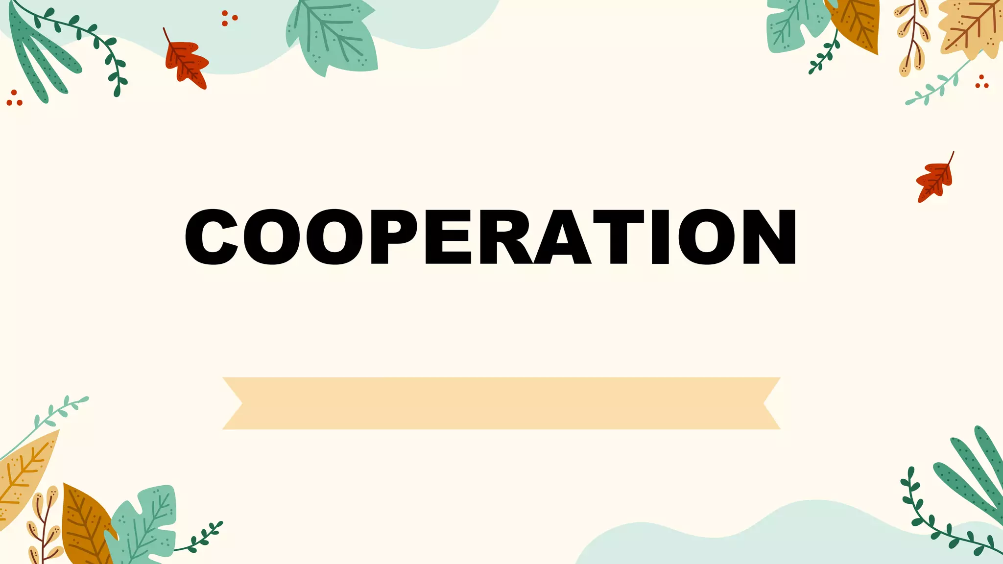 COOPERATION
 