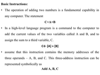 Basic Structure of Computers: Functional Units, Basic Operational ...