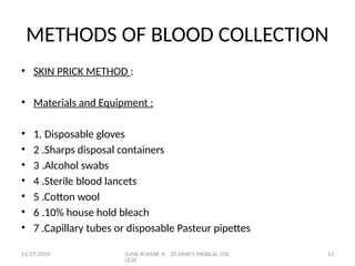 Blood Collection order of draw and presentation | PPTX