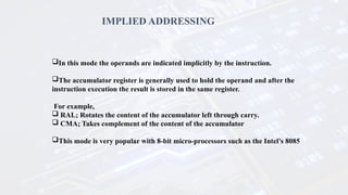 module 3 instruction set and control unit | PPTX