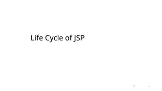 7
Life Cycle of JSP
7
 