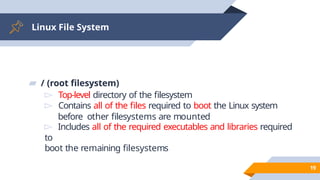 Linux File System Fundamentals linux fundamentals basic commands prepration | PPTX