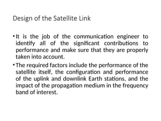 satellite communication using link .ppt