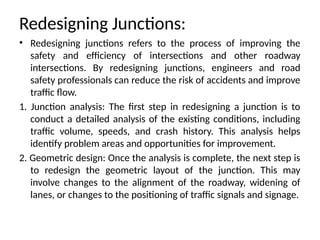 Redesigned Junction Module 3. Road Safety Engineering as per VTU | PPTX