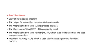 Module 3 Need of Macro processor and two pass macro processor | PDF