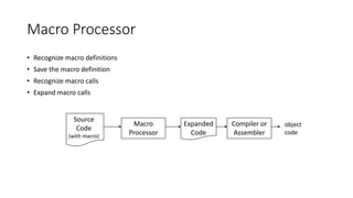 Module 3 Need of Macro processor and two pass macro processor | PDF