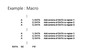 Module 3 Need of Macro processor and two pass macro processor | PDF