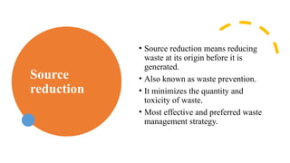 Source Reduction Tech Example Waste generation rates and source reduction | PPTX