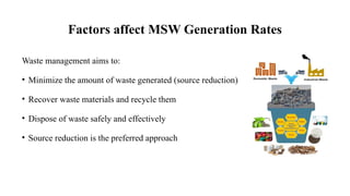 Waste generation rates and source reduction | PPTX