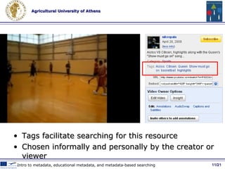 Web Tags / 21 Social Metadata and Web 2.0 Tools 