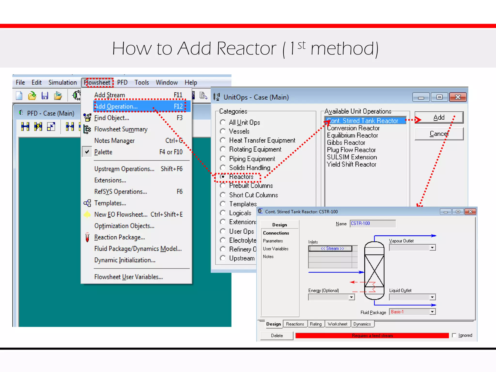 How to Add Reactor (1st method)
 