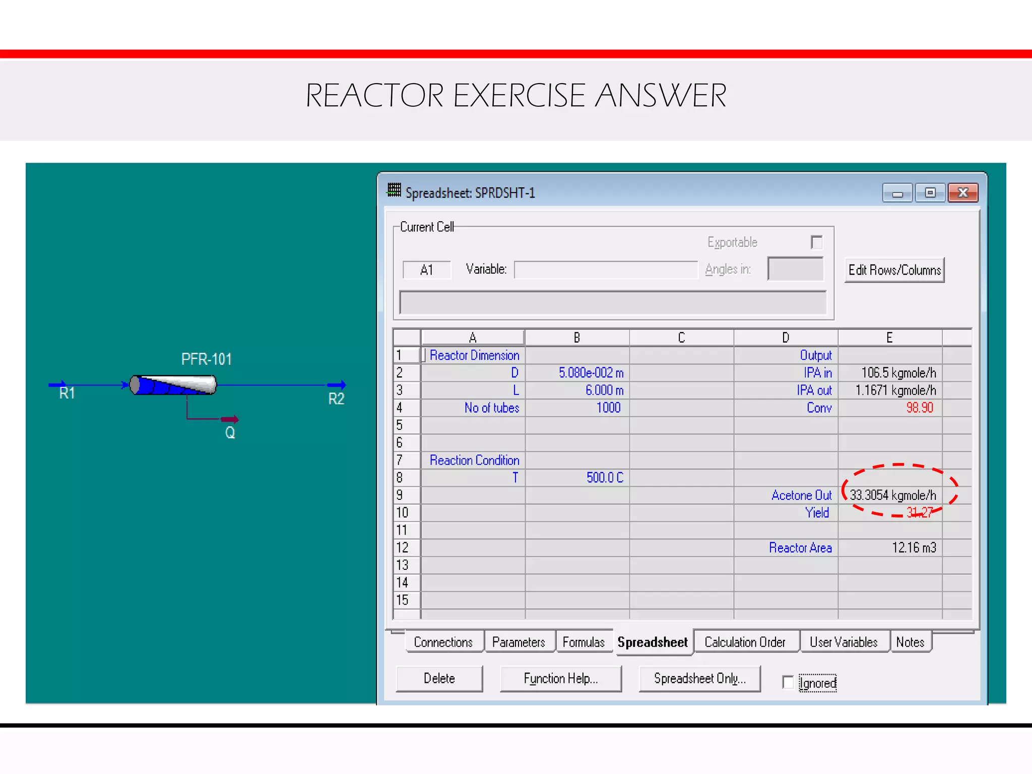 REACTOR EXERCISE ANSWER
 