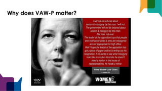 Why does VAW-P matter?
 