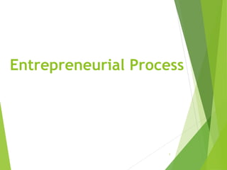 Entrepreneurial Process
1
 