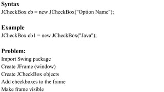 VTU Comprehensive SYLLABUS Guide to Explore Swing for GUI Application ...
