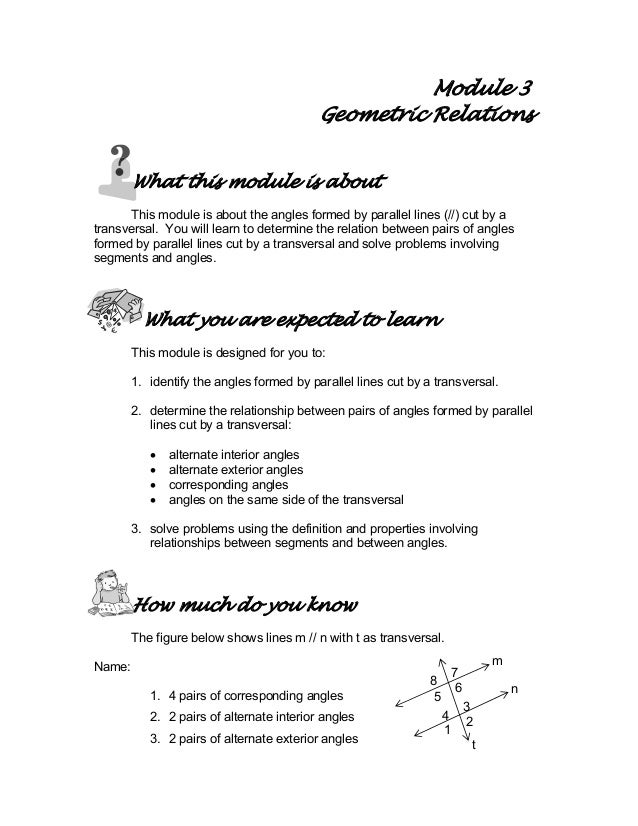 Module 3 Geometric Relations