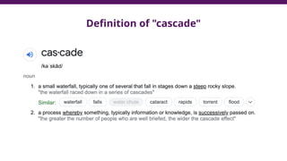 Definition of "cascade"
 
