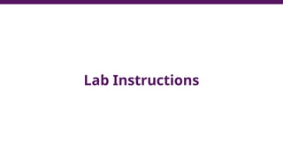 Lab Instructions
 