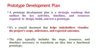 Prototype Development Plan MODULE 3-KTU Engineering entrepreneurship | PPTX