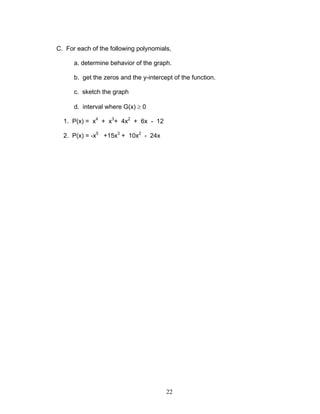 Module 3 polynomial functions | PDF