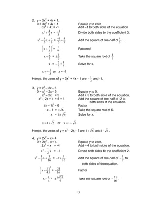 Module 3 quadratic functions | PDF