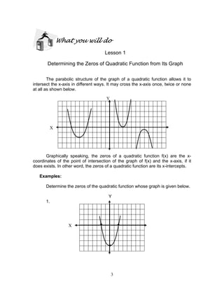 Module 3 quadratic functions | PDF