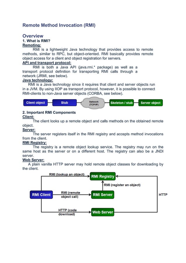 Module 3 remote method invocation-2 | PDF