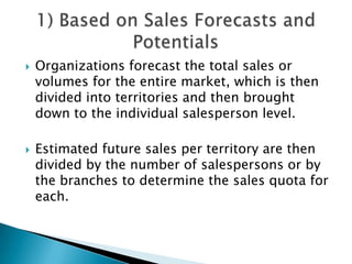 



It is not always possible to obtain the
forecasted figures for individual sales
territories as companies lack inform...