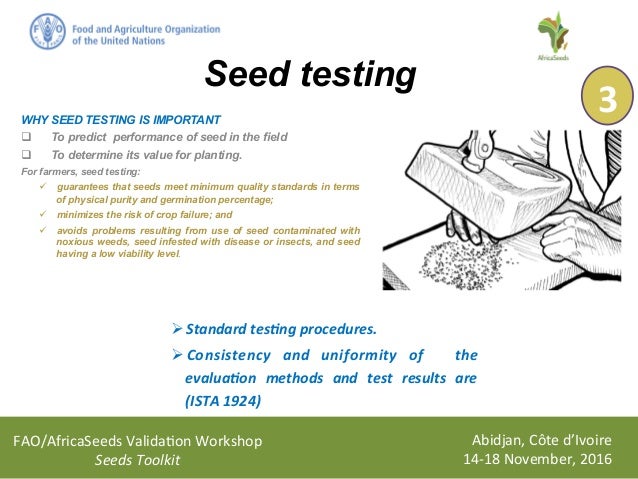 Day 3 Module 3 Seed Quality Control Session 2