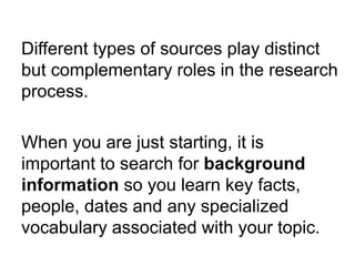 Types of Information Sources | PPT