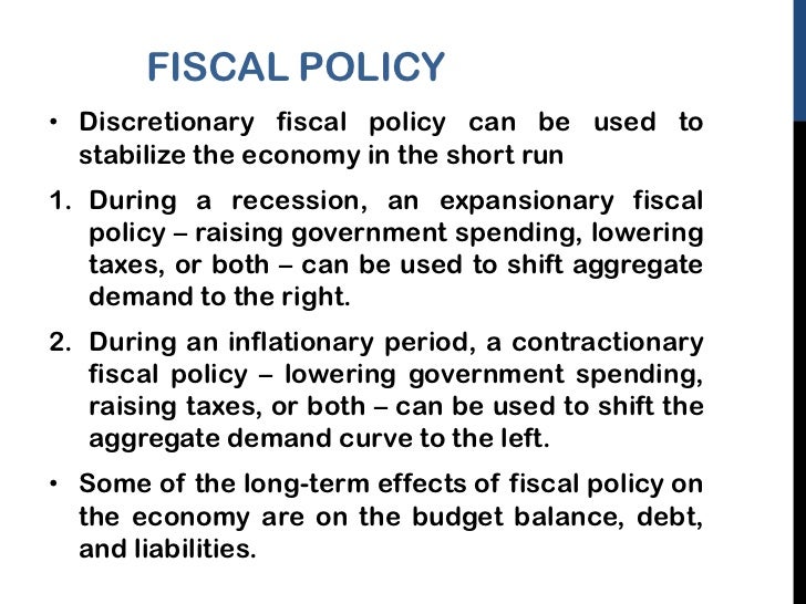 economic effects of fiscal policy economic effects of fiscal policy