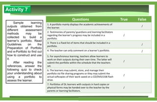 Education Module lesson design assessment | PPTX