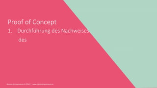 Women Entrepreneurs in STEM | www.stementrepreneurs.eu
Proof of Concept
1. Durchführung des Nachweises
des Konzeptprozesses
 