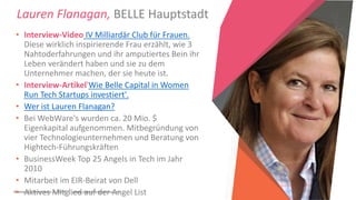 Women Entrepreneurs in STEM | www.stementrepreneurs.eu
Lauren Flanagan, BELLE Hauptstadt
• Interview-Video IV Milliardär C...
