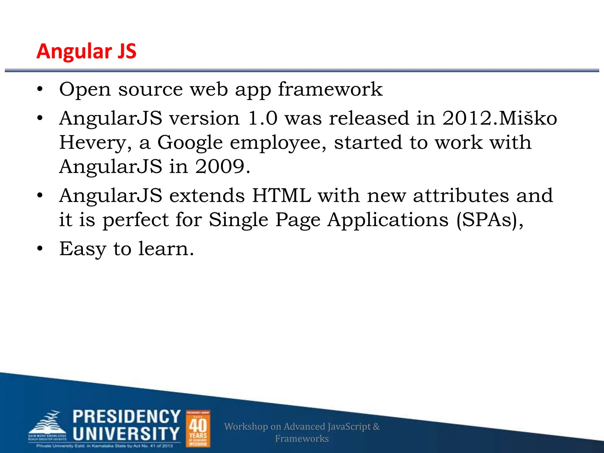 AgularJS basics- angular directives and controllers | PPT