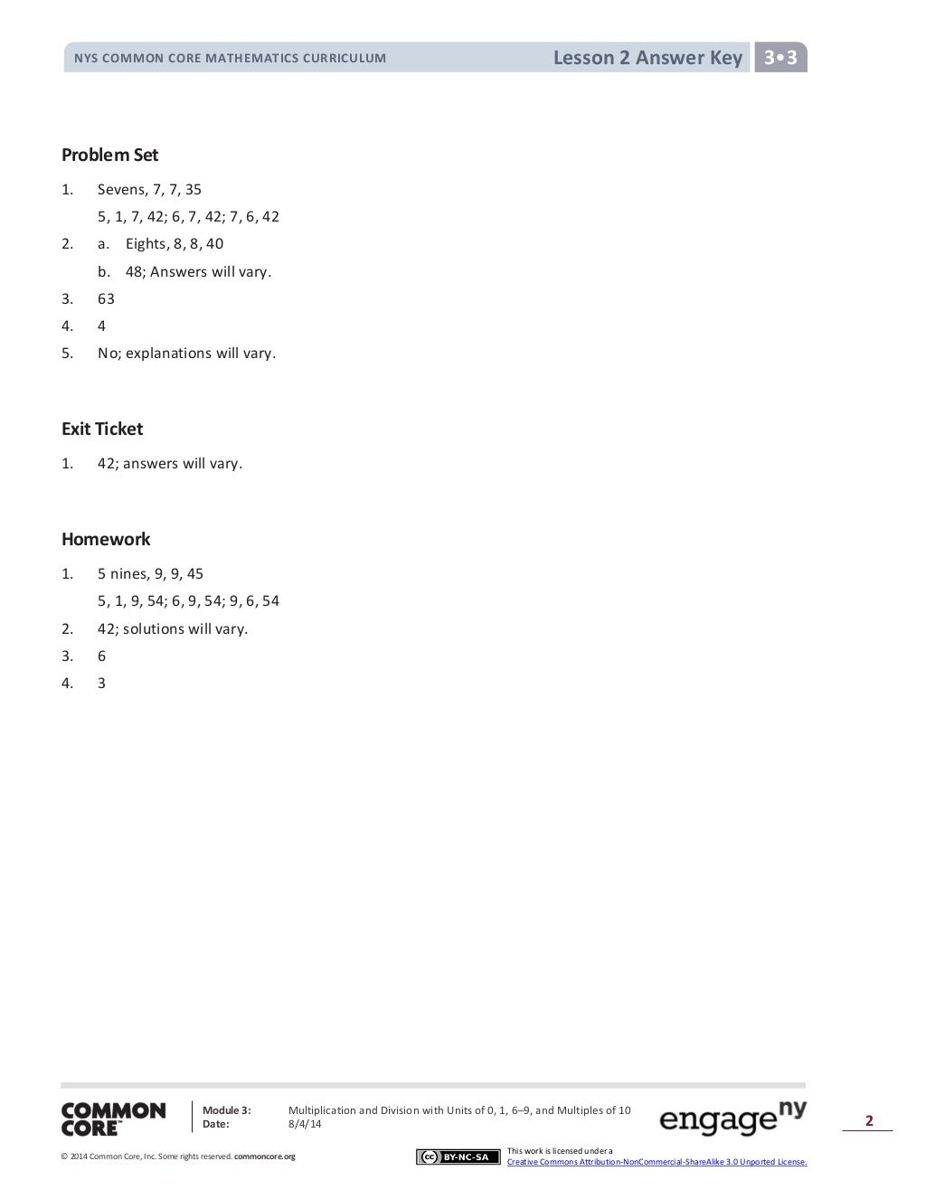 Module 3 answer key
