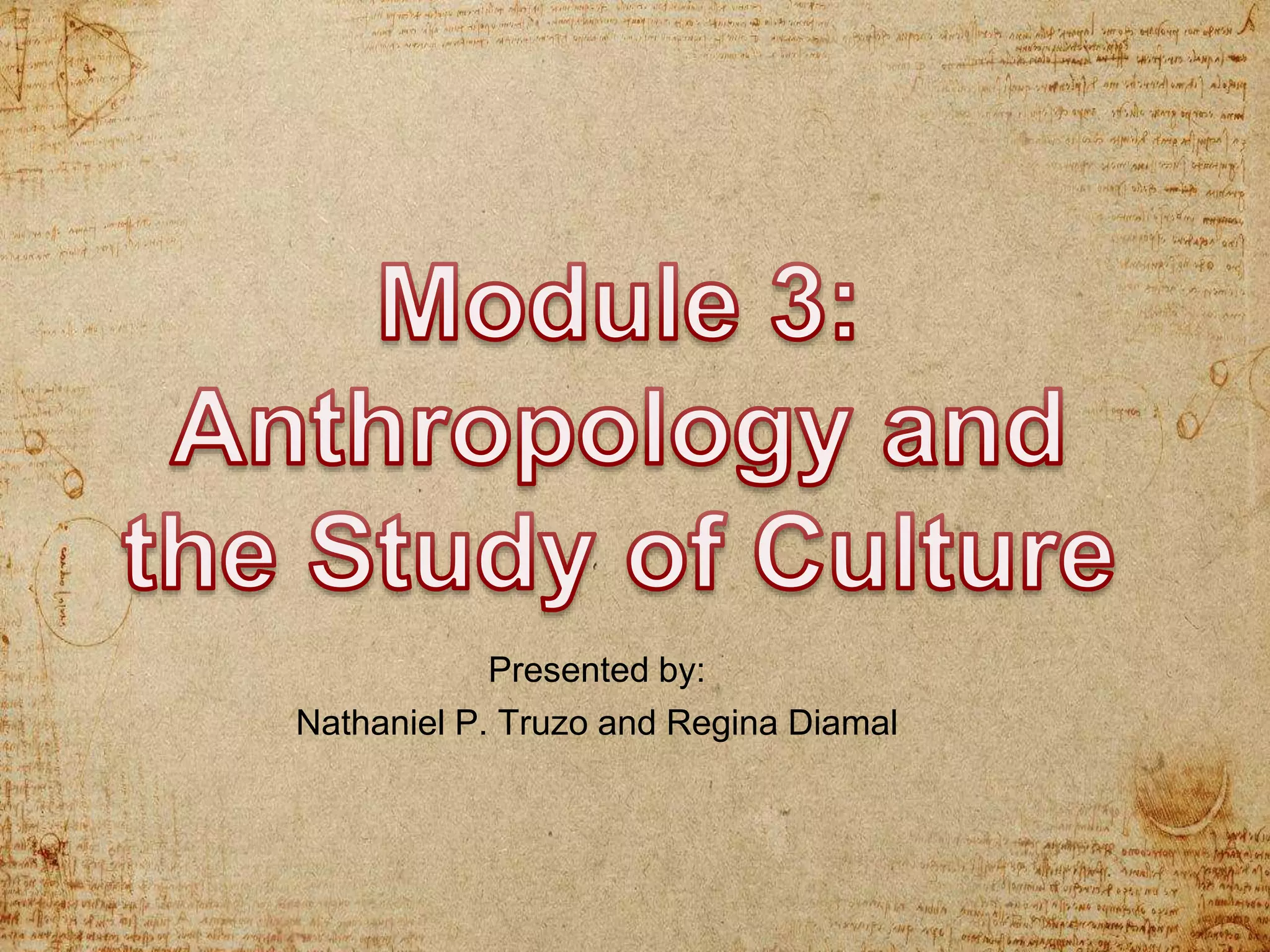 Module 3 anthropology and the study of culture | PPTX