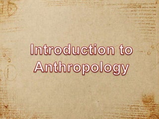 Module 3 anthropology and the study of culture | PPTX