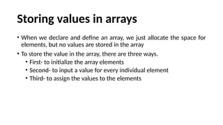 Comprehensive Guide to Arrays in Programming: Concepts and Operations ...