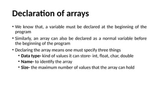 Comprehensive Guide to Arrays in Programming: Concepts and Operations ...