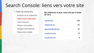Search Console: liens vers votre site
 