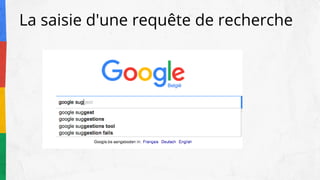 La saisie d'une requête de recherche
 