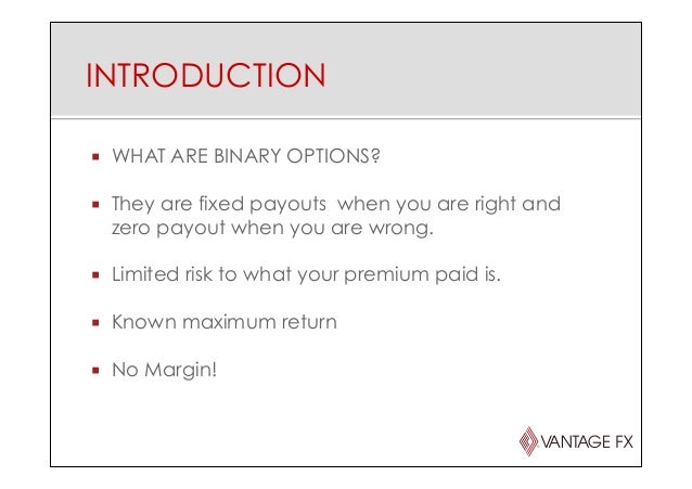Binary options vantage