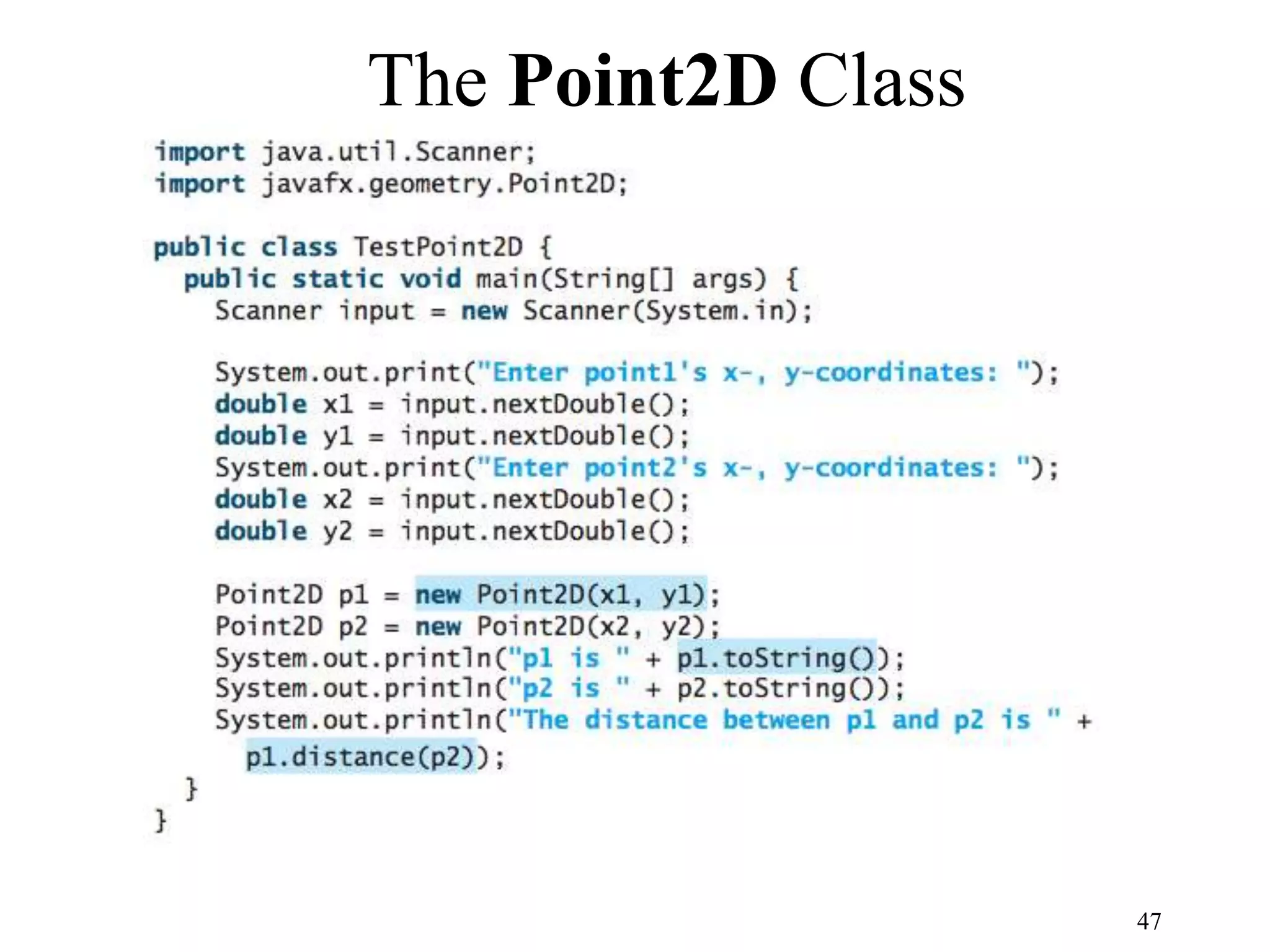 47 The Point2D Class 