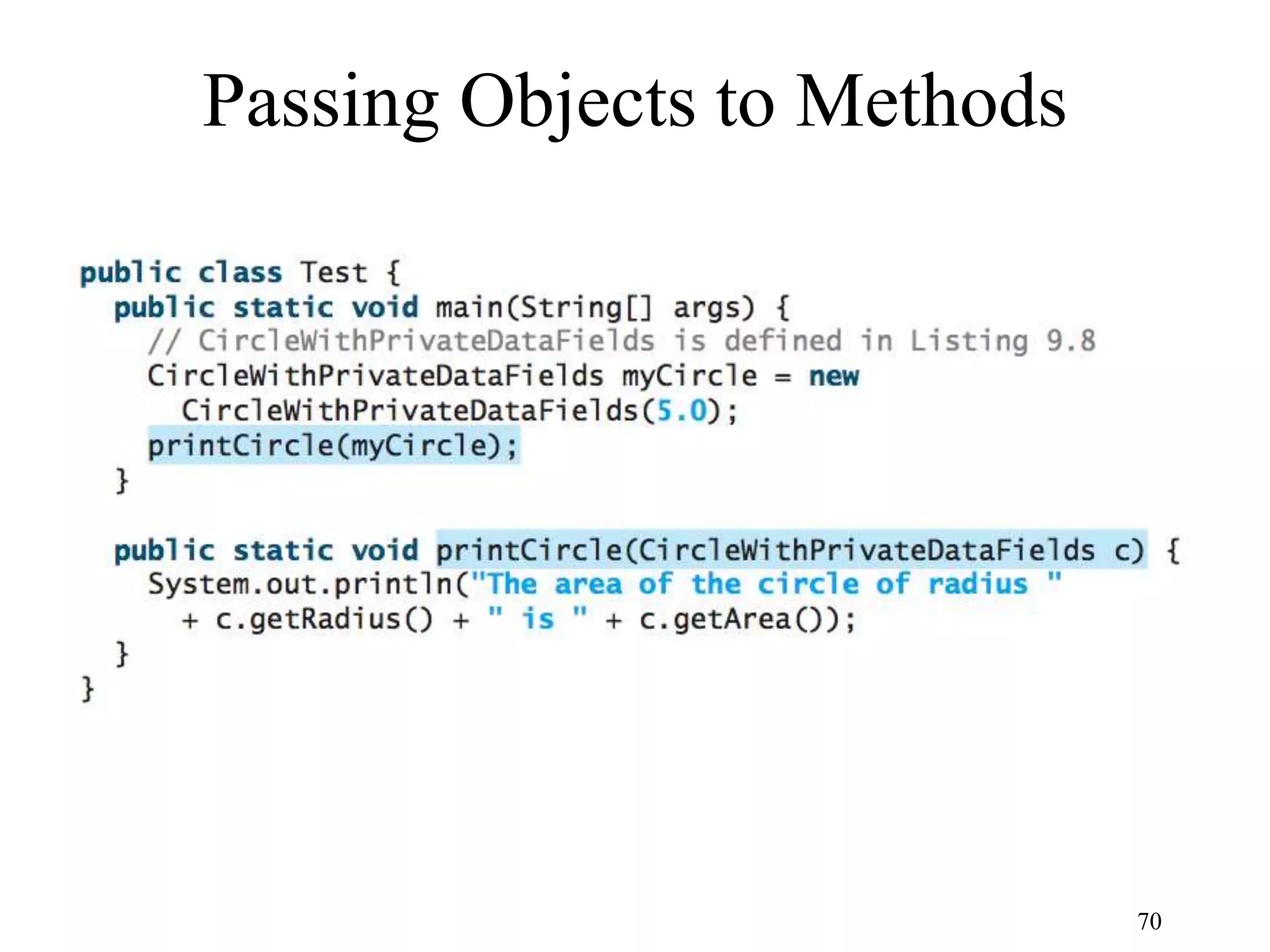 70 Passing Objects to Methods 