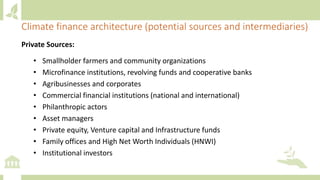 Module 3: Climate finance for agriculture