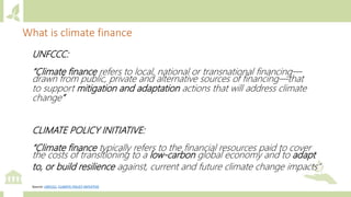 Module 3: Climate finance for agriculture
