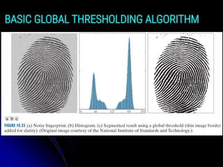 BASIC GLOBAL THRESHOLDING ALGORITHM
 