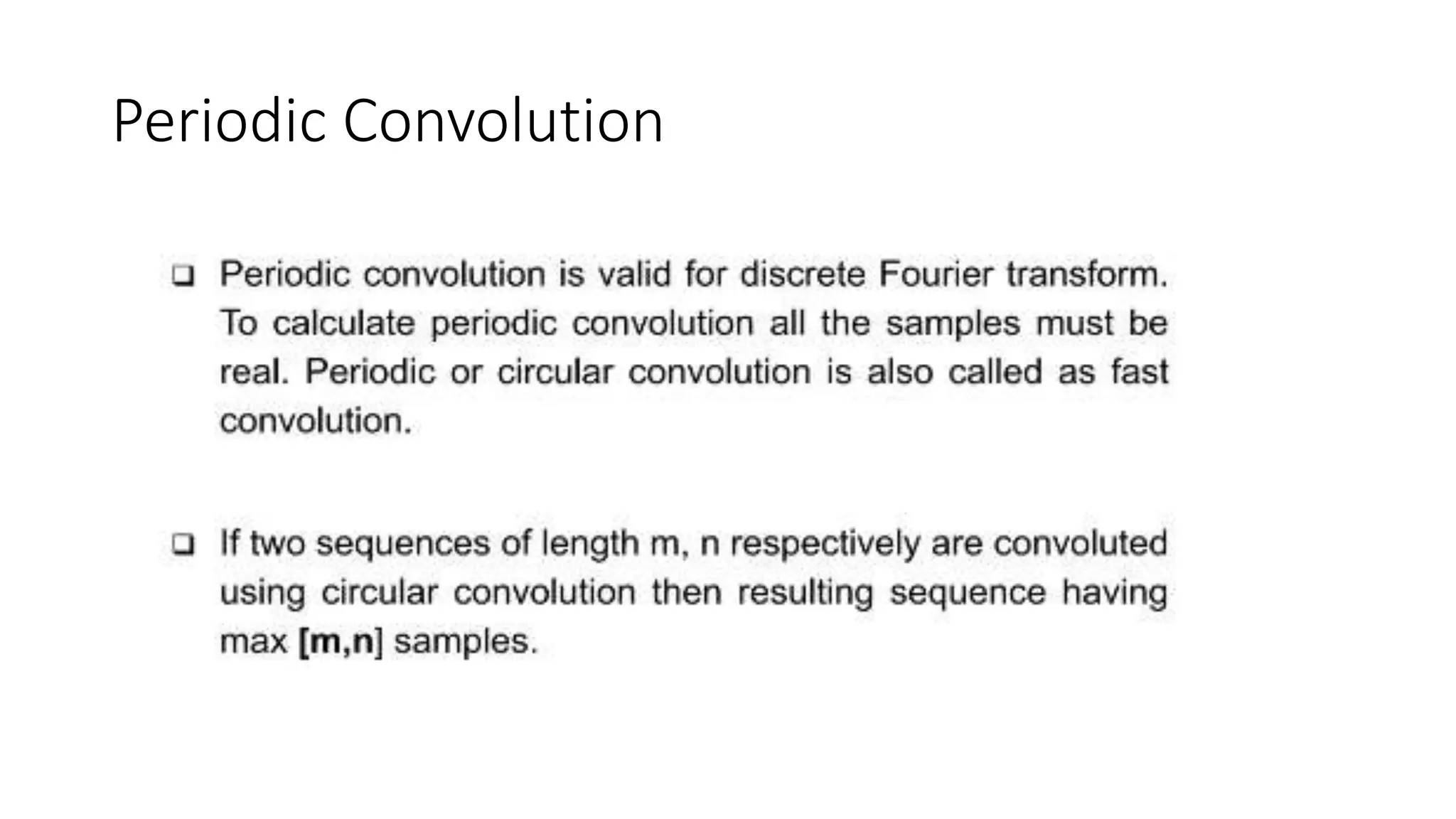 Periodic Convolution
 