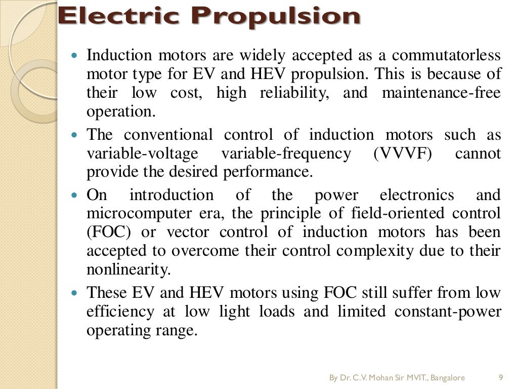Module 3 electric propulsion electric vehicle technology ppt